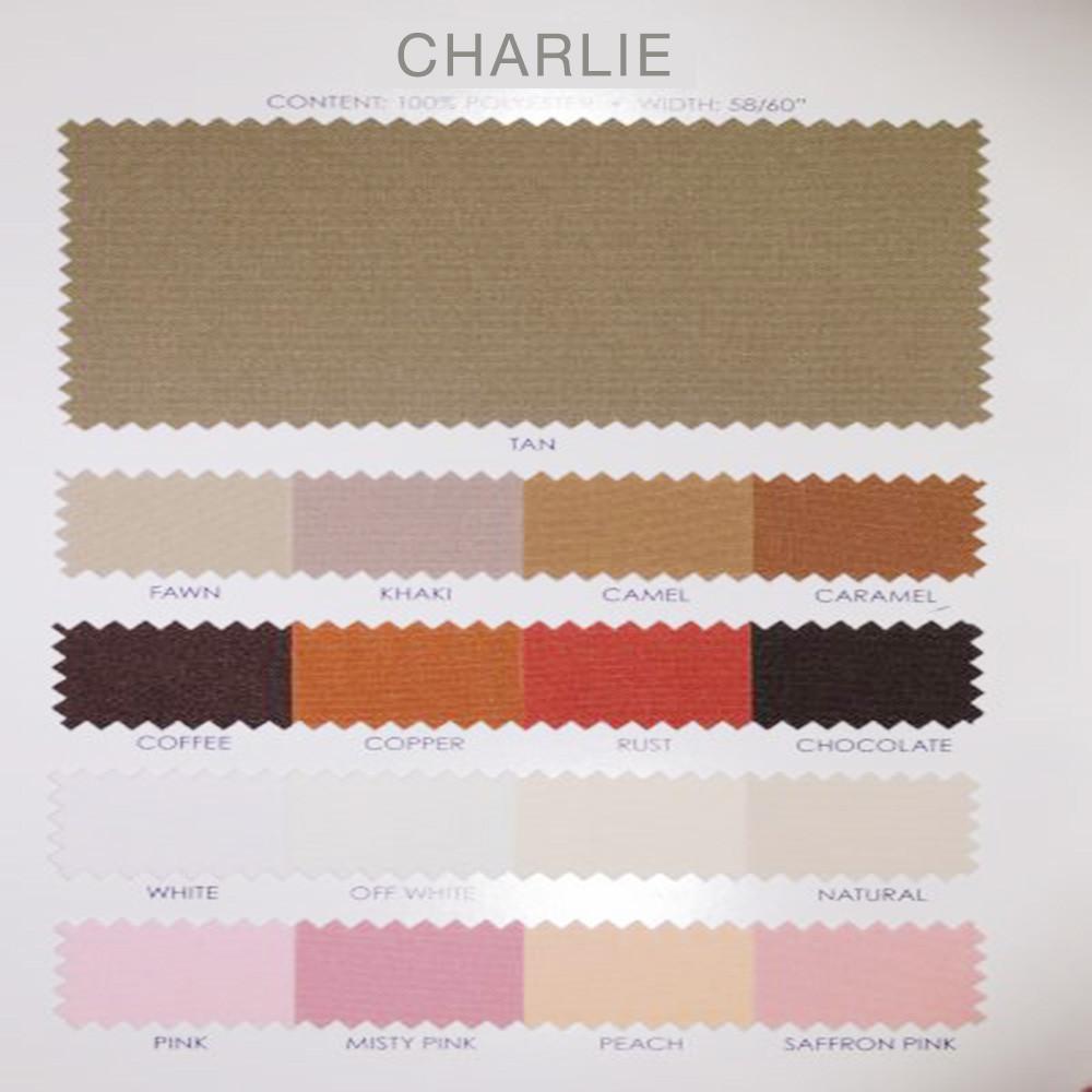 Charlie - Basic Multipurpose Polyester Fabric by the Yard - Top Fabric